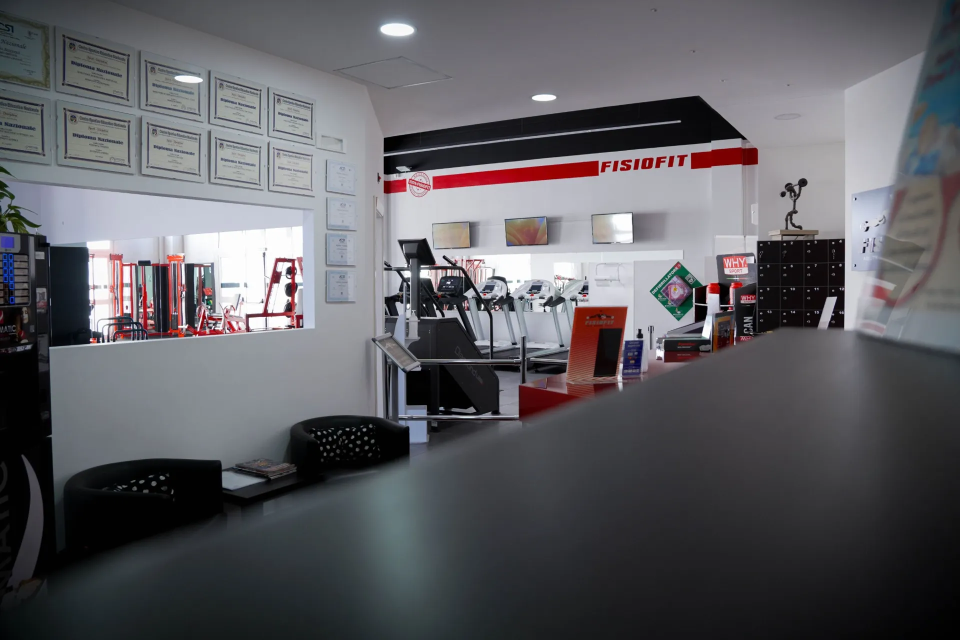 Reception FISIOFIT – diplomi nazionali e ingresso sala